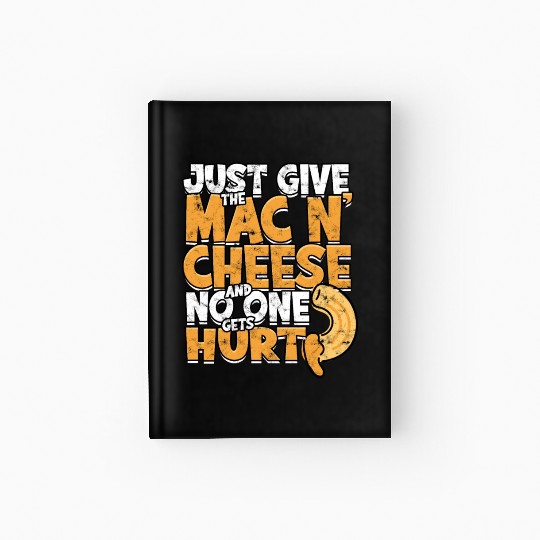 Mac N' Cheese Taster Pasta Food Macaroni Hardcover Journal