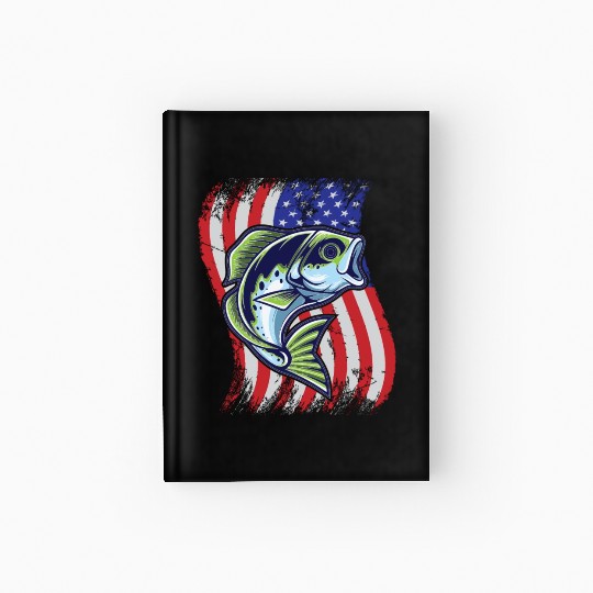 US Bass Fish Hardcover Journal