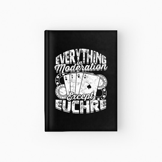 Card Game Games Playing Card Poker Euchre Hardcover Journal