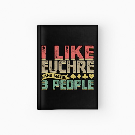 Card Game Games Playing Card Poker Euchre Hardcover Journal