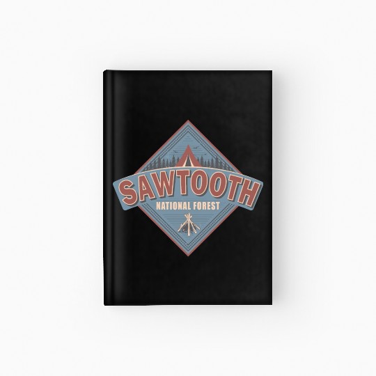 Sawtooth National Forest Idaho Vintage US Camping Hardcover Journal