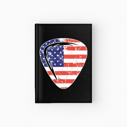 4th of July US Guitar Plectrum Hardcover Journal