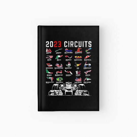 Formula Racing Open Wheel Race Car Fan 2023 T Shi Hardcover Journal