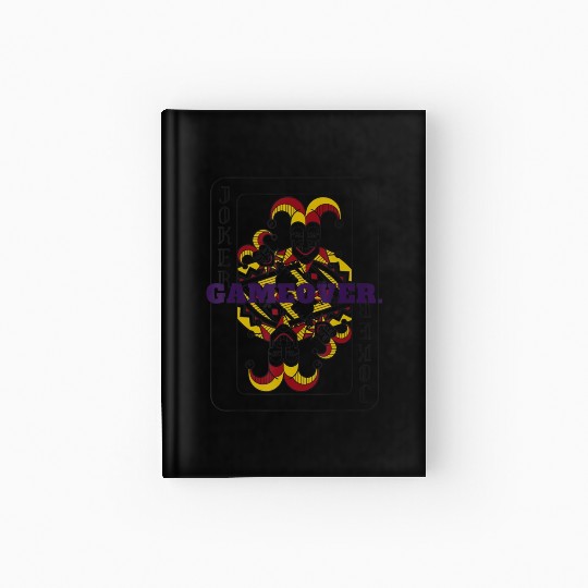 GAME OVER Joker Playing Card Hardcover Journal