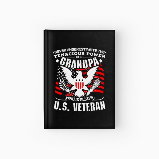 US Army Navy Marine Veteran Hardcover Journal