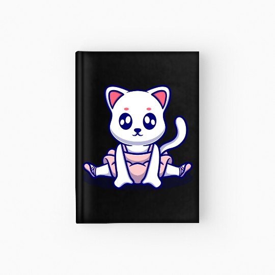 Cute bunny icon illustration Hardcover Journal