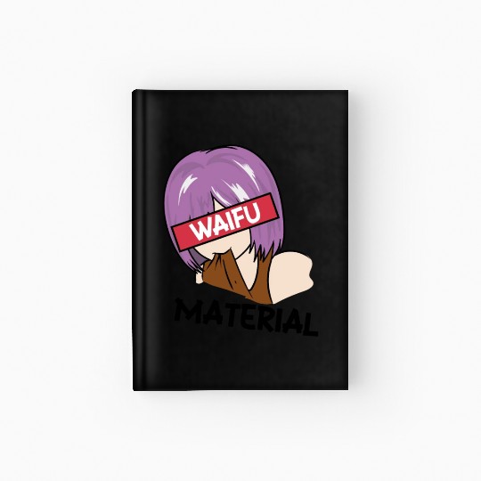 Anime Waifu Material Manga Eyes Japanese Hardcover Journal