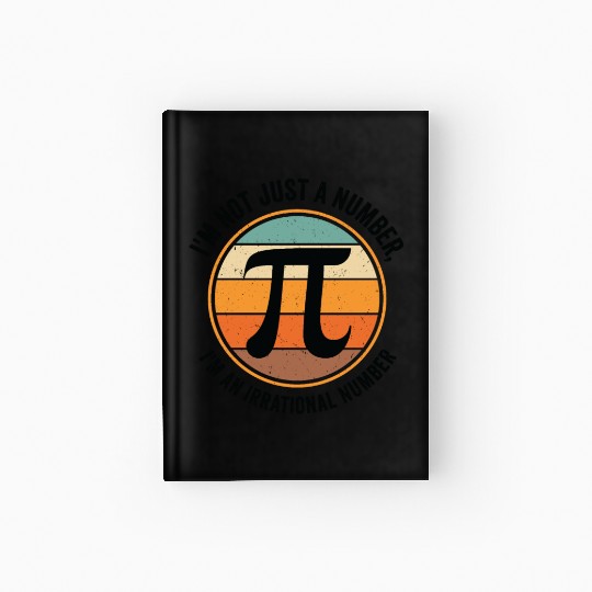 Pi Day Retro Mathematics Pi Symbol Math Number Hardcover Journal