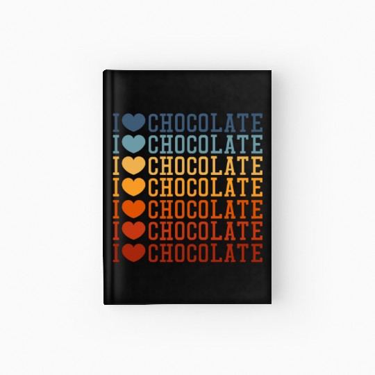 I Love Chocolate Retro Vintage Hardcover Journal