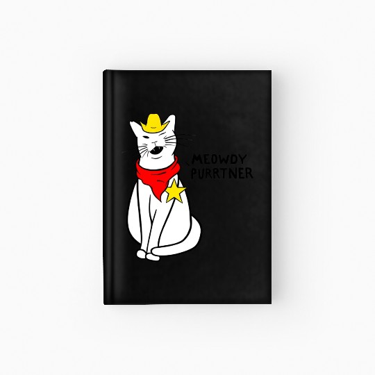 meowdy cat partner Hardcover Journal
