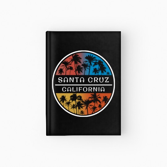 Santa Cruz California Stylish Vacation Souvenir Hardcover Journal