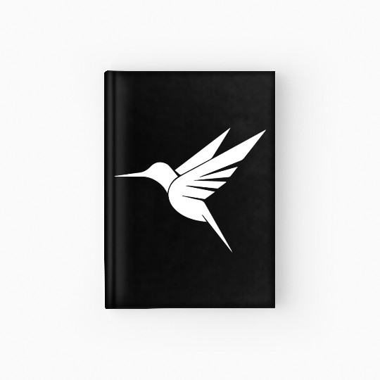 Floating Hummingbird Tattoo Tribal Swinging Hardcover Journal