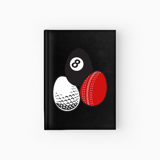 Cue Sports Billiards Cricket Golf Easter Egg Balls Hardcover Journal