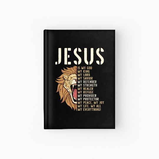 Jesus Is My God Lion Of Judah Christian Religious Hardcover Journal