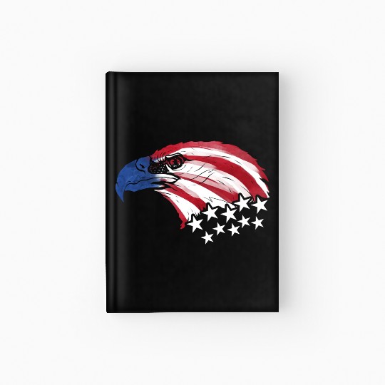 Bald Eagle Us Flag Colors Hardcover Journal
