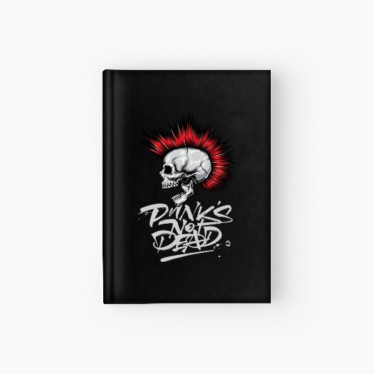 skeleton Bone Skull Punk Rock Band Metal Music Hardcover Journal