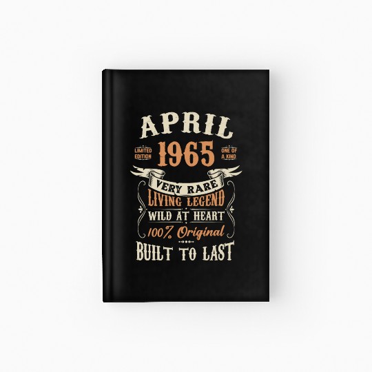 April 1965 Birthday Surprise Hardcover Journal