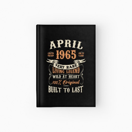 April 1965 Birthday Surprise Hardcover Journal