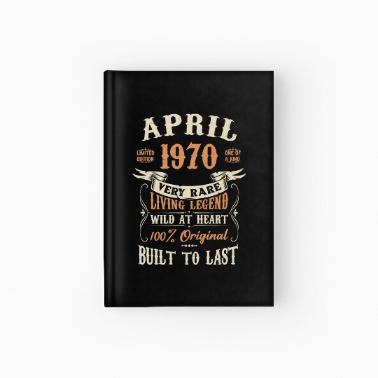 April 1970 Birthday Surprise Hardcover Journal