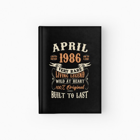 April 1986 Birthday Surprise Hardcover Journal