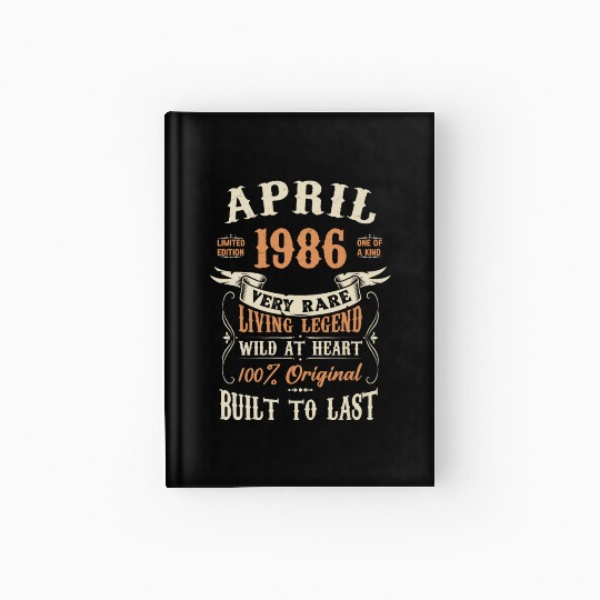 April 1986 Birthday Surprise Hardcover Journal