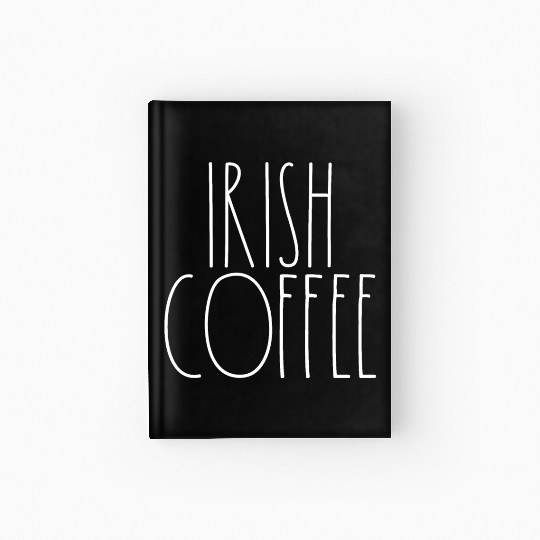 Irish Coffee White Rae Dunn Inspired Minimalist Hardcover Journal