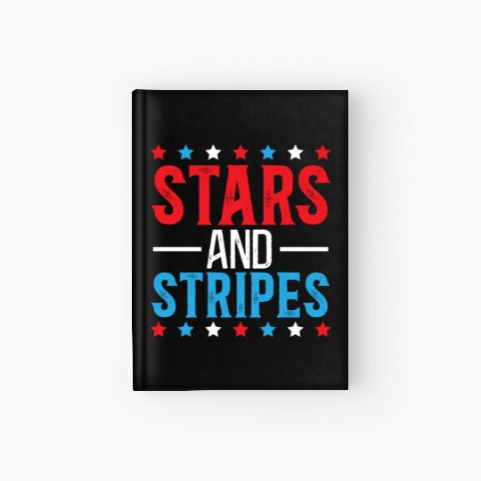 Stars And Stripes America USA Flag 4th Of July Hardcover Journal