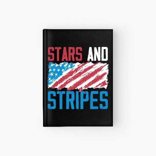 Stars And Stripes America USA Flag 4th Of July Hardcover Journal