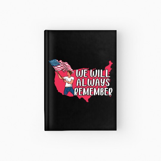 Patriotic America USA Flag 4th Of July American Hardcover Journal