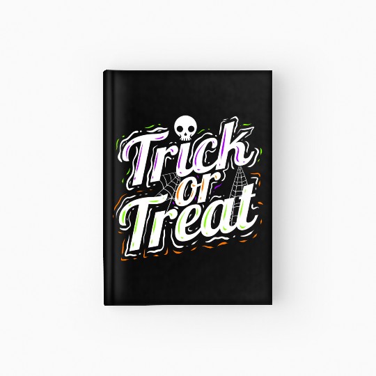 Trick Or Treat Spiderweb Halloween Hardcover Journal