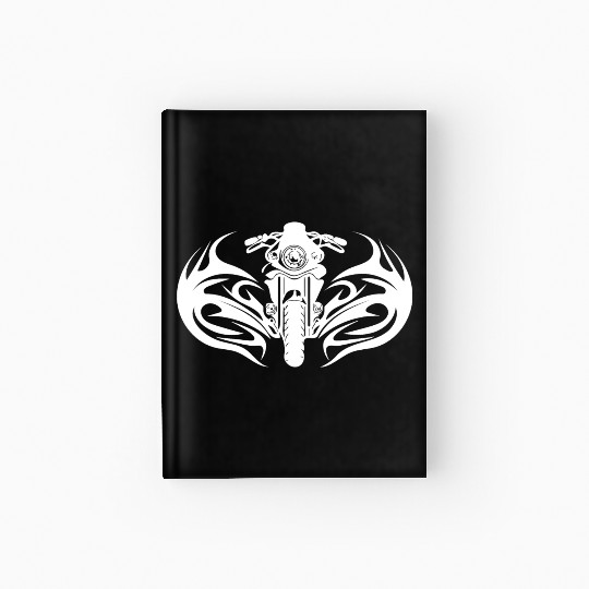 Motorcycle Racing Tattoo Splash Style Hardcover Journal