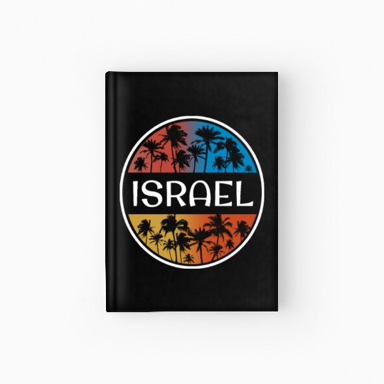Israel Stylish Vacation Souvenir Palm Tree Hardcover Journal