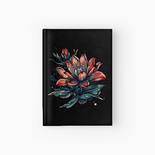 Japanese Spider Lily Soft Anime Aesthetic Flower Hardcover Journal