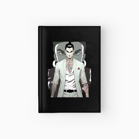Japan Yakuza Greeny Face Hardcover Journal