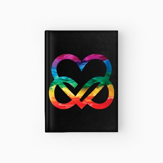 Infinite Love Rainbow Heart LGBTQ Pride Heart Hardcover Journal