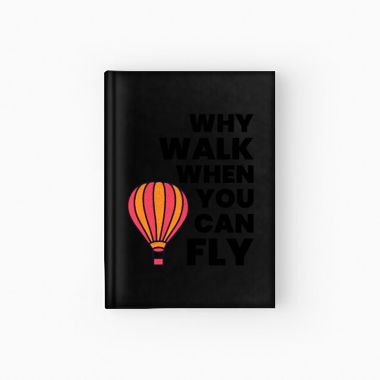 Hot Air Ballooning Hopper Balloon Ride Balloonist Hardcover Journal