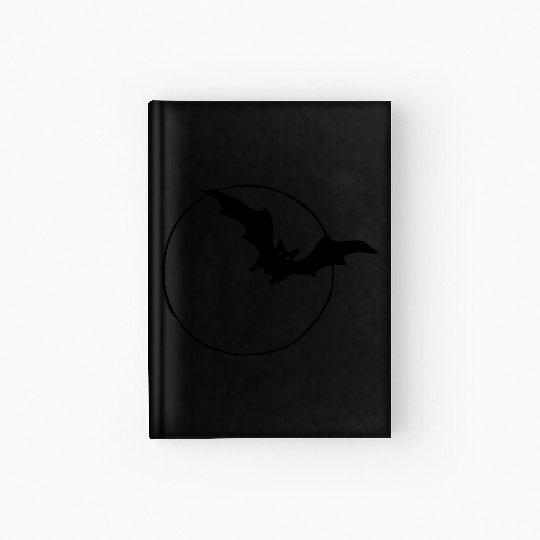 Bat & Moon Black Hardcover Journal