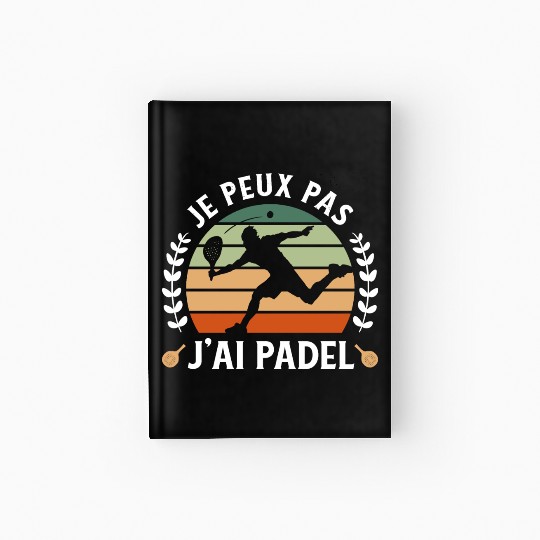 paddle tennis player Hardcover Journal