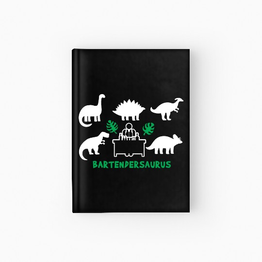 Bartender Saurus Dinosaurs Hardcover Journal