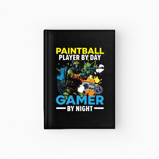 Video Game Lover Paintball Player Paintballer Hardcover Journal
