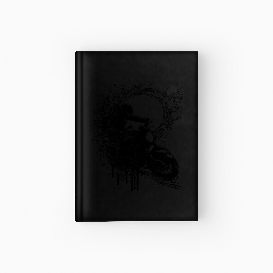 Motorcycle Racing Splash Jump Style Hardcover Journal