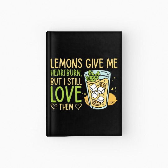 Lemon Fruit Lemonade Citrus Hardcover Journal
