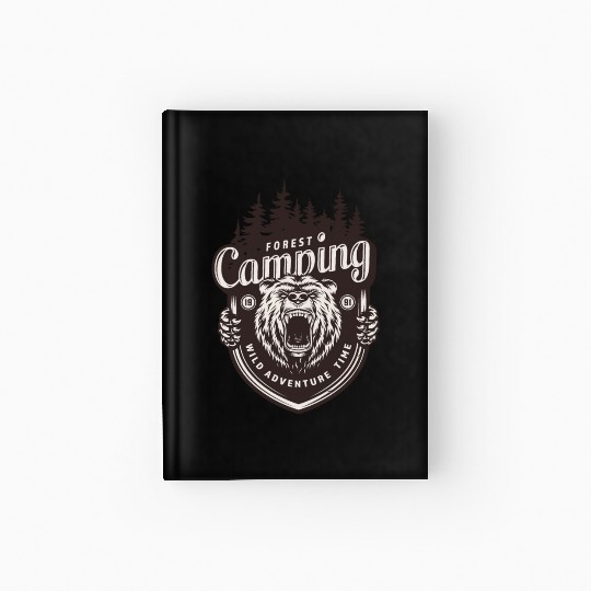 FOREST CAMPING WILD ADVENTURE TIME Hardcover Journal