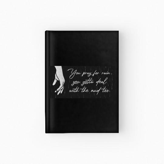 Raindrops in Black Sky Hardcover Journal