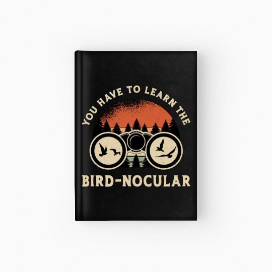 Bird Watching The Bird Nocular Retro Bird Watcher Hardcover Journal