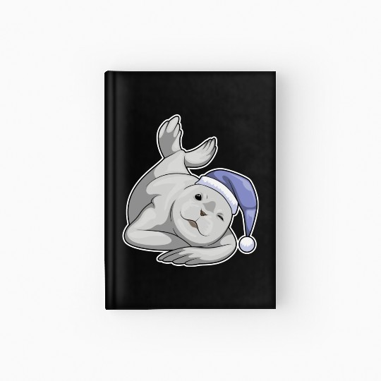 Seal Sleeping Nightcap Hardcover Journal