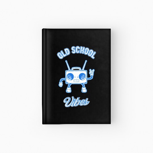 Old School Vibes Retro Beat Box Music Hardcover Journal
