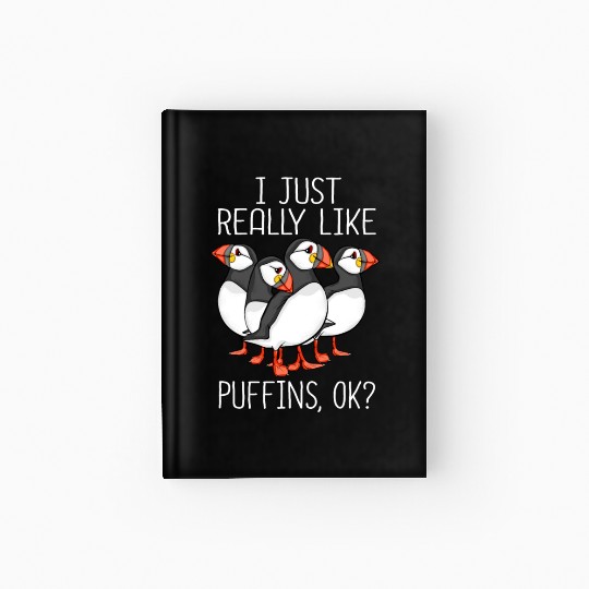 Atlantic Puffin Bird Lover Gift Women Cute Puffin Hardcover Journal