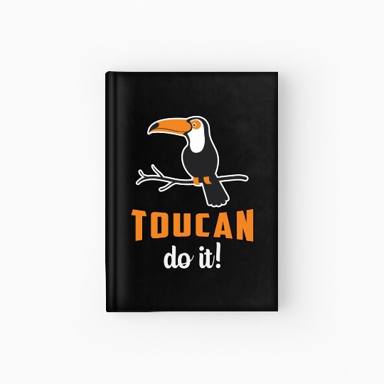 Toucan Do It Bird Watcher Watching Retro Toucans Hardcover Journal