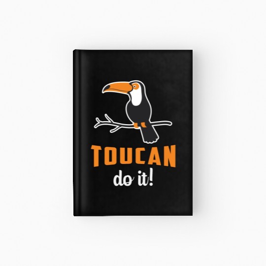 Toucan Do It Bird Watcher Watching Retro Toucans Hardcover Journal